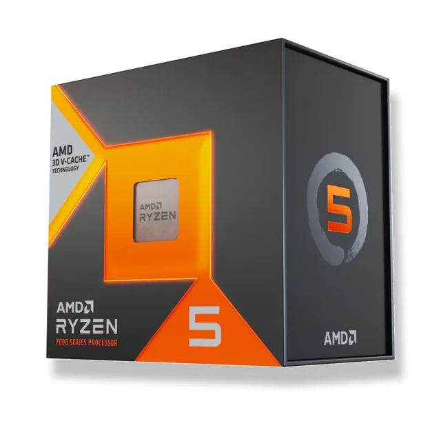 coffret Ryzen 5 série 7000 3D V-Cache, commun à la gamme — illustration officielle AMD