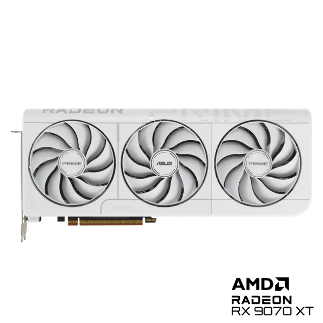 ASUS Prime Radeon RX 9070 XT White OC — illustration officielle ASUS