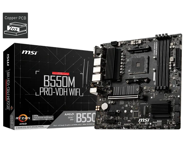 MSI B550M Pro-VDH WiFi — illustration officielle MSI