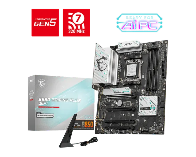 MSI B850 Gaming Plus WiFi — illustration officielle MSI