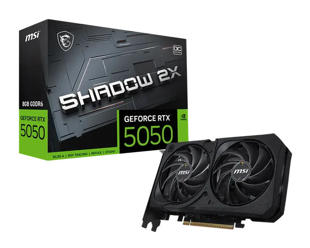 MSI GeForce RTX 5050 8G Shadow 2X OC — illustration officielle MSI