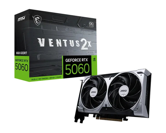 MSI GeForce RTX 5060 8G Ventus 2X OC — illustration officielle MSI