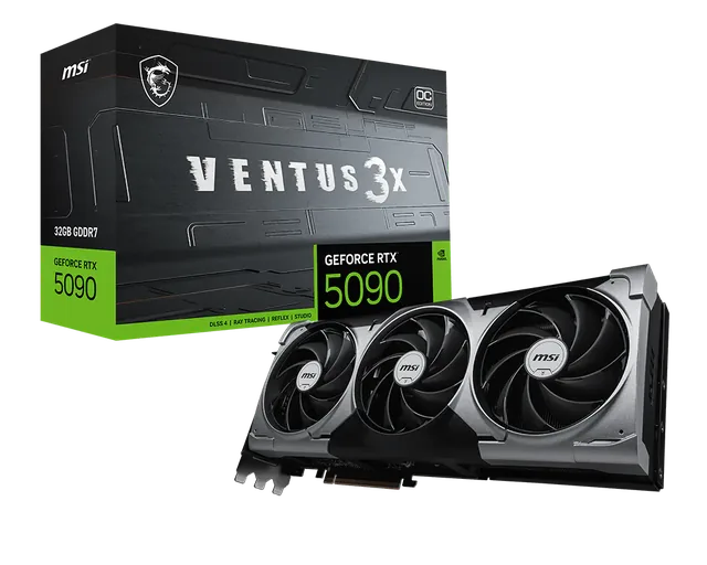MSI GeForce RTX 5090 32G Ventus 3X OC — illustration officielle MSI