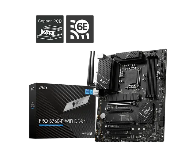 MSI Pro B760-P WiFi DDR4 — illustration officielle MSI